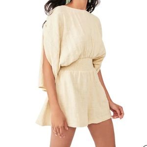 Free People Pietro Tie Back Romper - Small